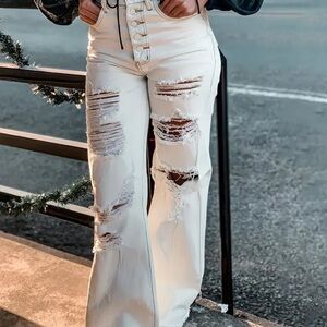 New in bag, Temu Woman’s XXL high waisted flare jeans